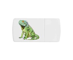 Azeeda 'Green Iguana' Pill Box with Tablet Splitter (PI00041122)