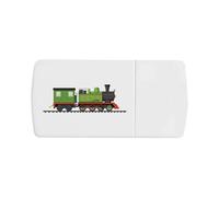Azeeda 'Green Steam Train' Pill Box with Tablet Splitter (PI00041088)