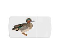 Azeeda 'Green Winged Teal Duck' Pill Box with Tablet Splitter (PI00039664)
