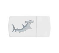 Azeeda 'Grey Hammerhead Shark' Pill Box with Tablet Splitter (PI00040732)