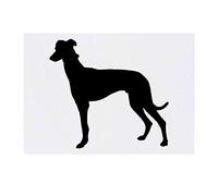 Azeeda 'Greyhound Silhouette' Temporary Tattoo - Graceful Racing Sighthound Canine Outline - Water Resistant, Skin-Safe, Non-Toxic Transfer (TO00027682)