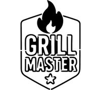 Azeeda 'Grill Master' Reusable Stencil - Durable Decorative Template for Painting and Spraying on Walls, Tiles, Wood, Fabric & Craft Projects - L (A4) (WS00062519)