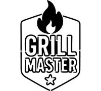 Azeeda 'Grill Master' Reusable Stencil - Durable Decorative Template for Painting and Spraying on Walls, Tiles, Wood, Fabric & Craft Projects - XXL (A2) (WS00080972)