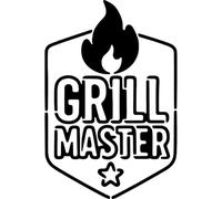 Azeeda 'Grill Master' Reusable Stencil - Durable Decorative Template for Painting and Spraying on Walls, Tiles, Wood, Fabric & Craft Projects - S (A6) (WS00071024)