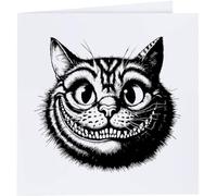 Azeeda 'Grinning Cheshire Cat' Blank Greeting Card (GC00082921)