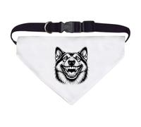 Azeeda 'Grinning German Shepherd' Pet Bandana - White, L (PD00088088)