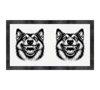 Azeeda 'Grinning German Shepherd' Pet Feeding Mat (PM00041220)
