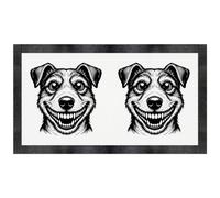Azeeda 'Grinning Jack Russell' Pet Feeding Mat (PM00041221)