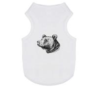 Azeeda 'Grizzly Bear Portrait' Pet Dog/Cat T-Shirt, S (PT00163925)