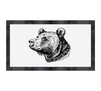 Azeeda 'Grizzly Bear Portrait' Pet Feeding Mat (PM00032273)