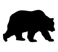 Azeeda 'Grizzly Bear' Reusable Stencil - Durable Decorative Template for Painting and Spraying on Walls, Tiles, Wood, Fabric & Craft Projects - L (A4) (WS00042933)