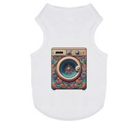 Azeeda 'Groovy Psychedelic Washing Machine' Pet Dog/Cat T-Shirt, L (PT00162247)