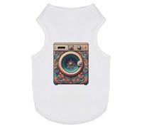 Azeeda 'Groovy Psychedelic Washing Machine' Pet Dog/Cat T-Shirt, M (PT00162246)