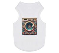 Azeeda 'Groovy Psychedelic Washing Machine' Pet Dog/Cat T-Shirt, S (PT00162245)