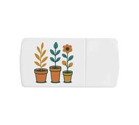 Azeeda 'Growing Flower Pots' Pill Box with Tablet Splitter (PI00036317)