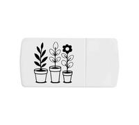 Azeeda 'Growing Flower Pots' Pill Box with Tablet Splitter (PI00036318)