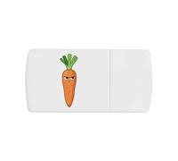 Azeeda 'Grumpy Carrot' Pill Box with Tablet Splitter (PI00044912)