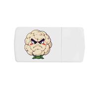 Azeeda 'Grumpy Cauliflower' Pill Box with Tablet Splitter (PI00044329)