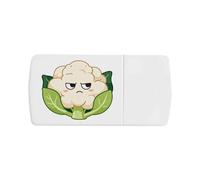 Azeeda 'Grumpy Cauliflower' Pill Box with Tablet Splitter (PI00044330)