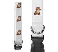 Azeeda 'Grumpy Ginger Cat' Dog Collar - White, L (PR00086872)