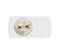Azeeda 'Grumpy Moon' Pill Box with Tablet Splitter (PI00044301)