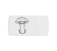Azeeda 'Grumpy Mushroom' Pill Box with Tablet Splitter (PI00044751)