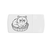 Azeeda 'Grumpy Persian Cat' Pill Box with Tablet Splitter (PI00037403)