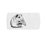Azeeda 'Guinea Pig Eating Pizza' Pill Box with Splitter (PI00046081)