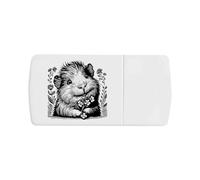 Azeeda 'Guinea Pig with Flowers' Pill Box with Splitter (PI00044725)