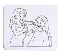 Azeeda 'Hair Stylist & Client' Mouse Mat/Desk Pad (MO00041173)