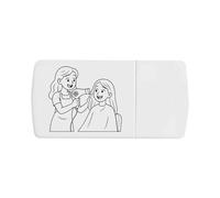 Azeeda 'Hair Stylist & Client' Pill Box with Tablet Splitter (PI00038212)