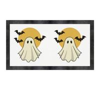 Azeeda 'Halloween Ghost with Bats' Pet Feeding Mat (PM00040157)
