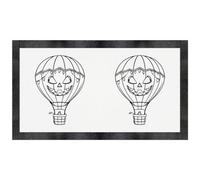 Azeeda 'Halloween Hot Air Balloon' Pet Feeding Mat (PM00041239) | Placemat for Dog / Cat Food and Water Bowls, Kitchens and Floors