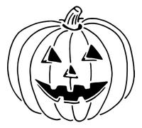 Azeeda 'Halloween Pumpkin' Reusable Stencil - Durable Decorative Template for Painting and Spraying on Walls, Tiles, Wood, Fabric & Craft Projects - S (A6) (WS00066336)
