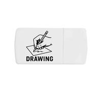 Azeeda 'Hand Holding A Pencil and Drawing On Paper' Pill Box with Tablet Splitter (PI00037651)