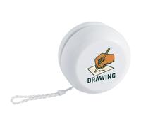 Azeeda 'Hand Holding A Pencil And Drawing On Paper' Retro Style Yo-Yo (YY00050331)