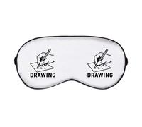 Azeeda 'Hand Holding A Pencil and Drawing On Paper' Sleep/Travel Eye Mask (EY00032625)