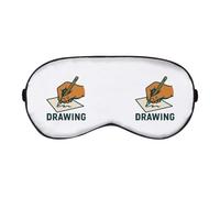 Azeeda 'Hand Holding A Pencil and Drawing On Paper' Sleep/Travel Eye Mask (EY00032626)