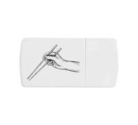 Azeeda 'Hand Holding Chopstick' Pill Box with Tablet Splitter (PI00039999)