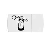 Azeeda 'Hand Holding Wrench' Pill Box with Tablet Splitter (PI00040002)