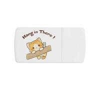 Azeeda 'Hang in There Kitten' Pill Box with Splitter (PI00045219)