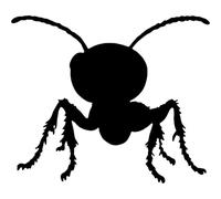 Azeeda 'Happy Ant' Reusable Stencil - Durable Decorative Template for Painting and Spraying on Walls, Tiles, Wood, Fabric & Craft Projects - XL (A3) (WS00076559)