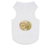 Azeeda 'Happy Avocado and Toast' Pet Dog/Cat T-Shirt, L (PT00147467)