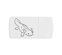 Azeeda 'Happy Axolotl Line Art' Pill Box with Tablet Splitter (PI00040822)