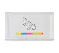 Azeeda 'Happy Axolotl Line Art' Sticky Note Ruler Pad (ST00044659)