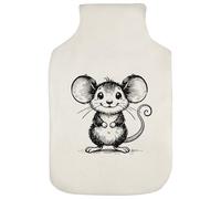 Azeeda 'Happy Baby Mouse' Hot Water Bottle Cover (HW00039372)