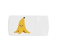 Azeeda 'Happy Banana Skin' Pill Box with Tablet Splitter (PI00041357)
