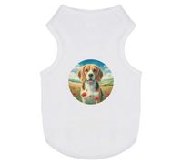 Azeeda 'Happy Beagle Puppy' Pet Dog/Cat T-Shirt, M (PT00161938)