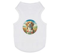 Azeeda 'Happy Beagle Puppy' Pet Dog/Cat T-Shirt, S (PT00161937)