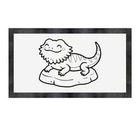 Azeeda 'Happy Bearded Dragon' Pet Feeding Mat (PM00032351)
